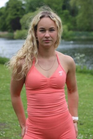 Halter Neck Top with Built-In Sports Bra – Sunset Moth Collection